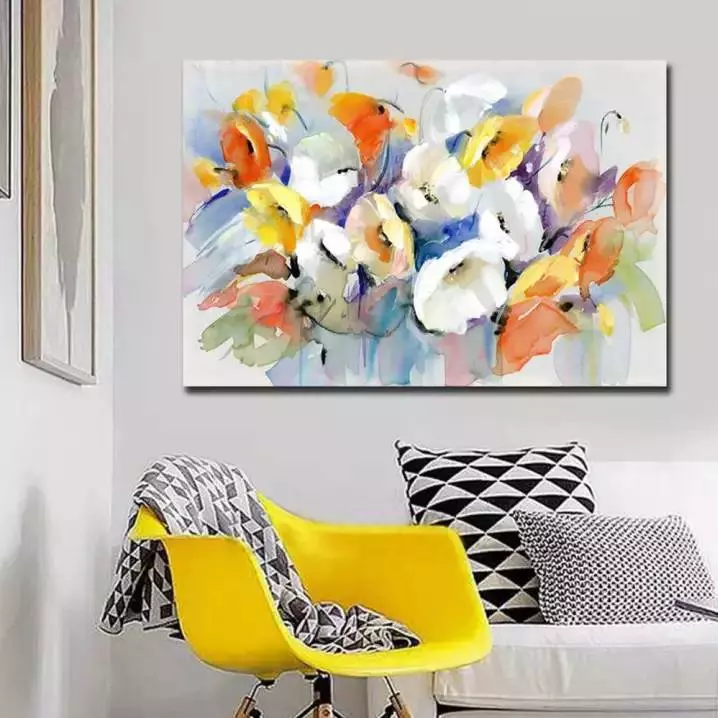 Lukisan bunga abstrak