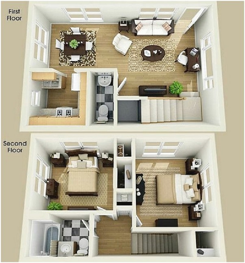desain rumah minimalis 2 lantai yang sederhana