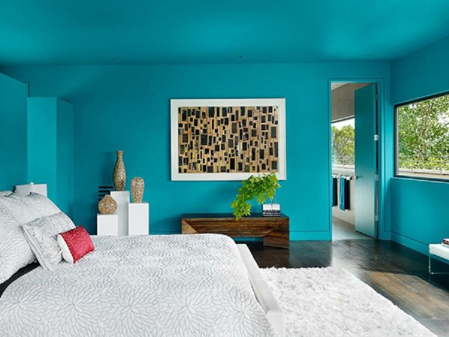 warna cat kamar tidur turquoise