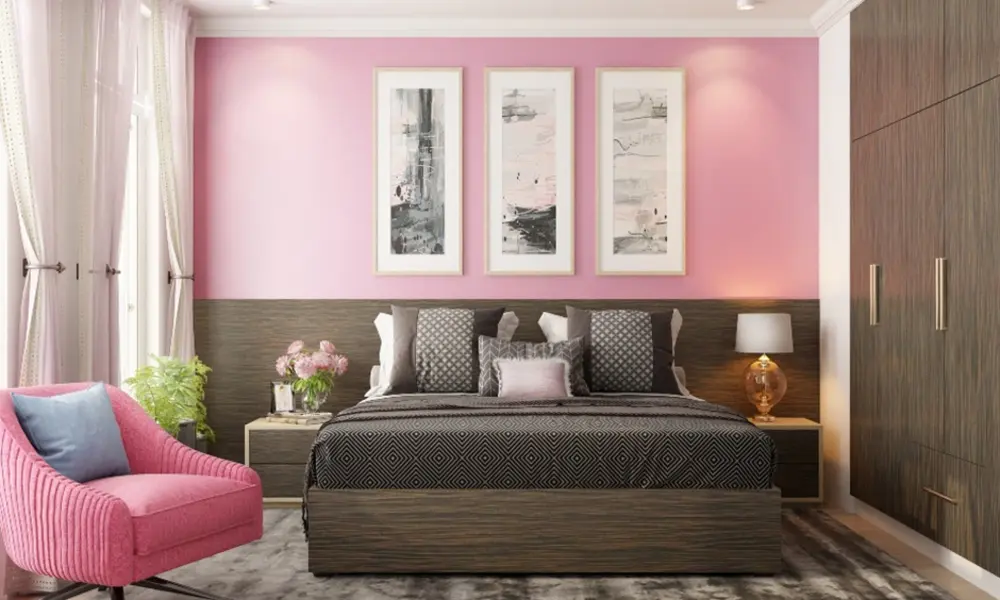 warna gorden untuk dinding pink